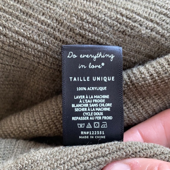 Do Everything In Love Olive Green Sweater Poncho - Picture 5 of 6